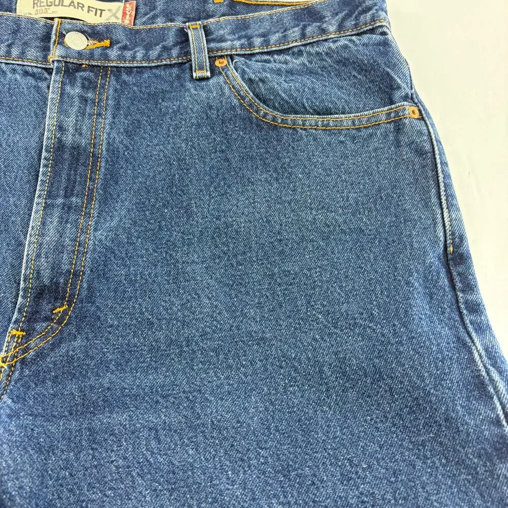 Levi's 505 Regular Fit Jeans Dark Wash W42 L30